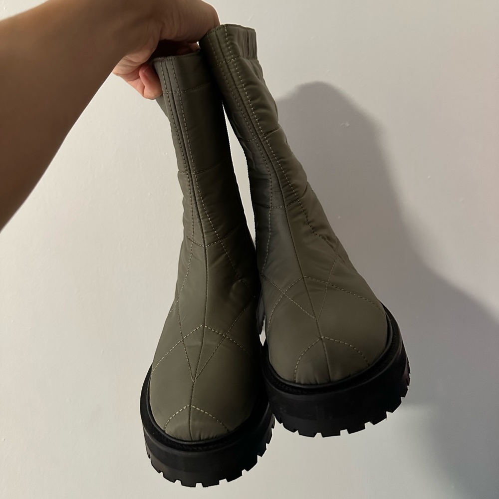 Nicole Saldana Quilted Nylon Boot